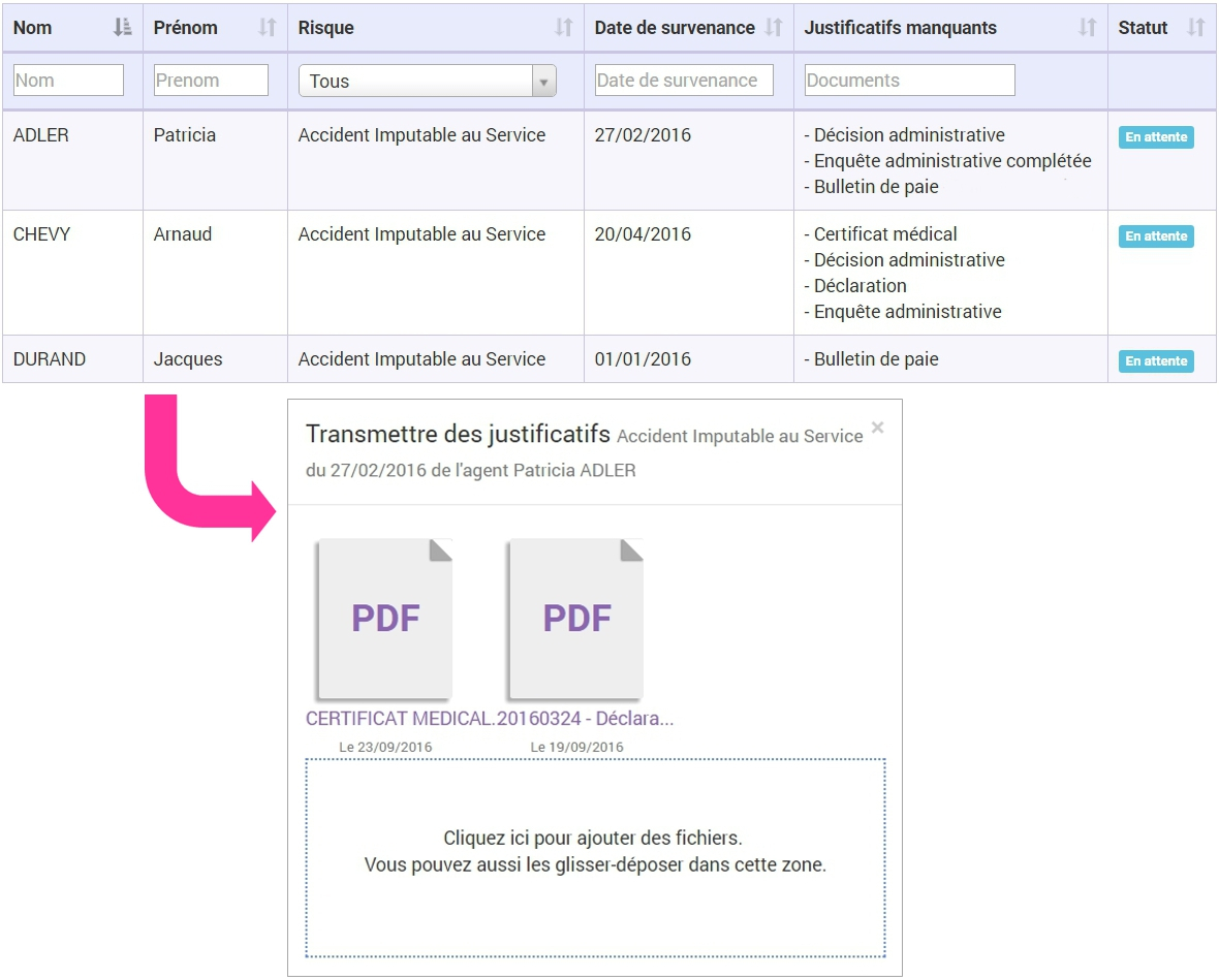 Prestations en attente de complément